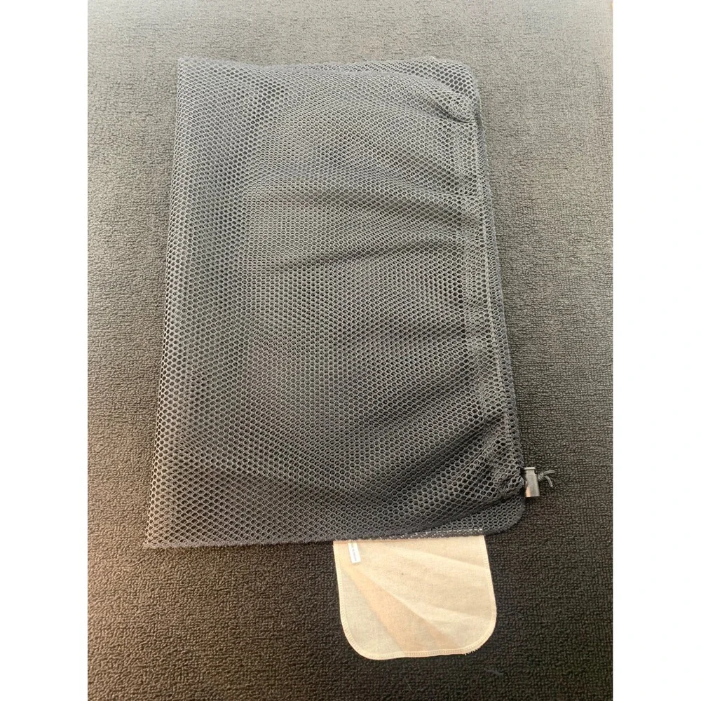 2 Pack‎ Mesh Laundry Bags with Drawstring Black gym gear 24x32 inches